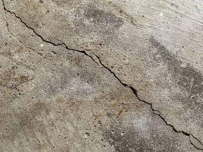 Basement floor crack repair Chester County PA